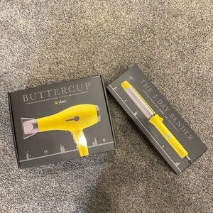 Drybar Buttercup Hair Dryer and 3-Day Bender Curling Iron BUNDLE